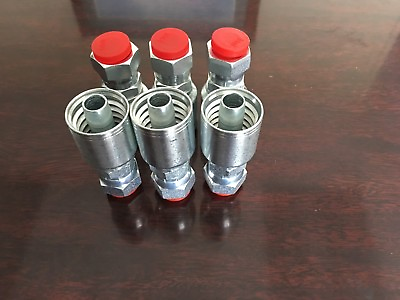 #ad 6 pc 10643 8 8  STYLE HYDRAULIC HOSE FITTINGS. 1 2quot; Hose 1 2quot; FEMALE JIC $45.71