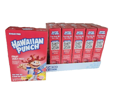 #ad HAWAIIAN PUNCH FRUIT JUICY RED Singles To Go Lot Of 6 boxes 48 packs $899.99