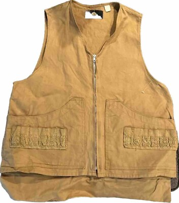 #ad #ad Vintage 50s 60s? Sears Sportswear 40” Chest Canvas Hunting Shot Gun Vest Jacket $25.00