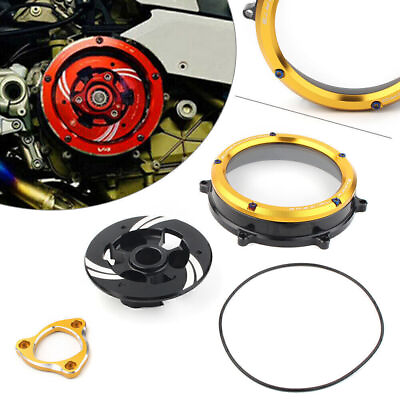 #ad For Ducati Panigale 1199 1299 959 R S Gold CNC Clutch Cover Kit Protector Guard $91.24
