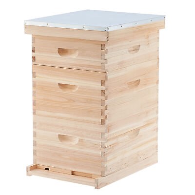 #ad #ad Beehive Box Kit Complete 30 Frame Set 20 Deep 10 Medium Hive Frames $163.65