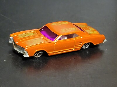 #ad Buick Riviera 1964 Hot Wheels car Orange Low Rider 2001 Mattel custom S4 $12.00