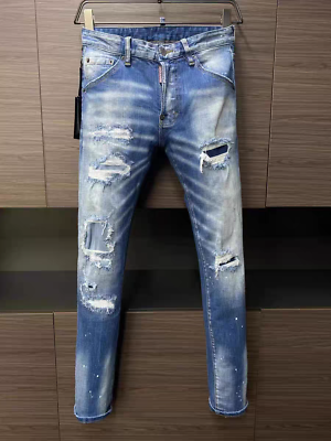 #ad Dsquared2#x27;s new D2 Stylish Men#x27;s Patch light blue jeans $156.71