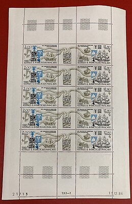 #ad French Southern Antarctic Terr. 1984 Scott #C89 C90 Sheet of 10 Mint N.H. $25.00