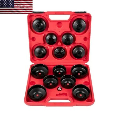 #ad Oil Filter Socket Set 14 Pcs Wrench Set Sturdy Steel 3 8quot; Low Profile Set Easy $99.99