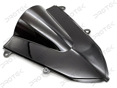#ad ABS Black Double Bubble ABS Windscreen Windshield For 2019 2022 Honda CBR500R $29.99