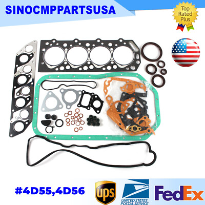 #ad 4D55 4D56 Engine Gasket kit For Mitsubishi Galant Pjero Delica w Head Gasket $59.84