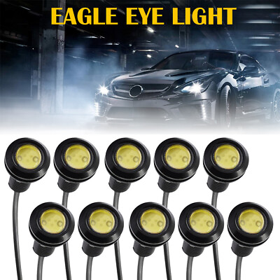 #ad 10x White DC 12V Eagle Eye LED Daytime Running DRL Backup Light Car Rock Lamp $12.99