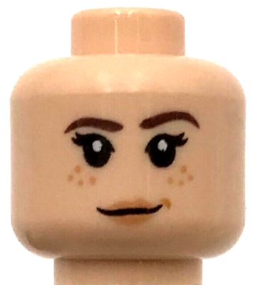 #ad Lego New Light Nougat Minifigure Head Dual Sided Female Girl with Freckles $1.99