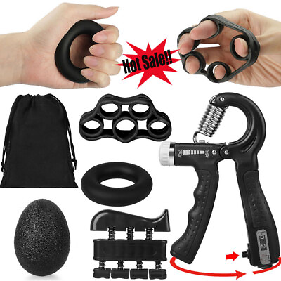 #ad Hand Grip Strengthener Strength Gripper Finger Exerciser Forearm Power Trainer $11.85