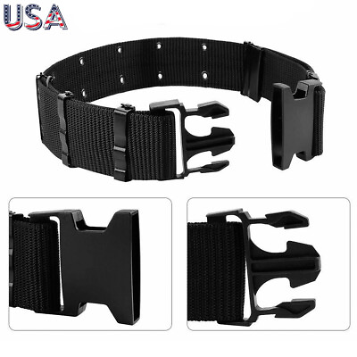 #ad Military Tactical Marine Corps Style Nylon Quick Release Pistol Belt Adjustable $9.98