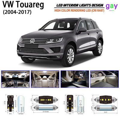 #ad Bulbs White LED Interior Light Kit For Volkswagen Touareg 2004 2017 Replacement $24.36