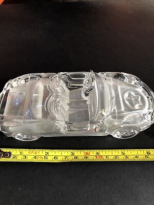 #ad PORSCHE BOXSTER GLASS CRYSTAL CAR MODEL AUTOMOBILE PAPERWEIGHT MAGIC CRYSTAL $239.00