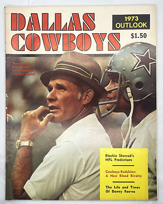 #ad Dave Campbell#x27;s Dallas Cowboys 1973 Outlook NFL Tom Landry Danny Reeves Football $29.49