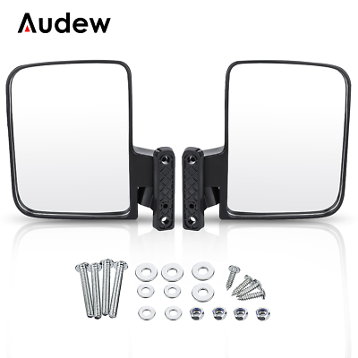 AUDEW Pair 5.5quot;X 7.1quot; Wide View Golf Cart Side Mirrors For Yamaha Club Car Ezgo $13.99