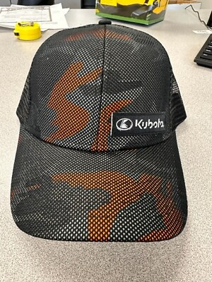 #ad New Kubota orange and grey Digital Camo Hat Cap Snap Back Mesh Back New $17.95