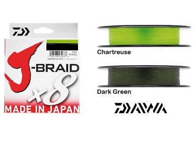 #ad Daiwa J Braid X8 Line 150m Braided Mainline CHARTREUSE All Breaking Strains GBP 20.41