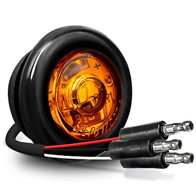 #ad 3 4quot; Round DOT P2PC Amber Turn Signal LED Clearance Marker Lights for Trailer $5.95
