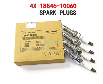 #ad 1884610060 4X Iridium SILZKR6B10E Spark Plugs For Hyundai ACCENT KIA RIO SOUL $14.99