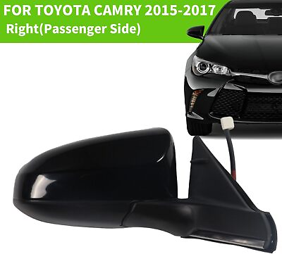 #ad Right Passenger Black Side Mirror for Toyota CAMRY 2015 2017 With Power Heated $69.99