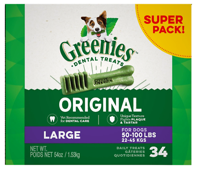 #ad #ad Greenies Large Dental Dog Treats 54oz 34 count $34.50