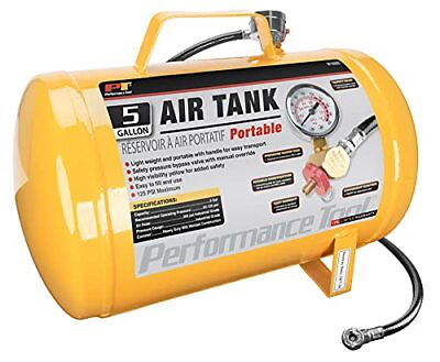 #ad Performance Tool W10005 Hi viz 5 Gallon Horizontal Portable Air Tank With Tire A $61.79