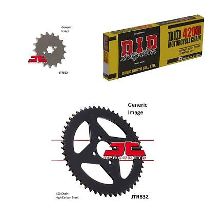 #ad 420D Chain Natural Front amp; Rear Sprocket Kit for Street YAMAHA YSR50 1987 1992 $63.28