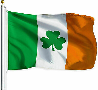 #ad Irish Shamrock Flag 3x5 ft Ireland St Patricks Day Clover Leaf Saint Paddy Green $5.25