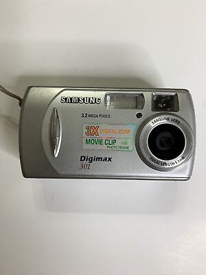 #ad Samsung Camera Digimax 301 3.2 Megapixel 3X Zoom FOR PARTS NOT WORKING $8.49