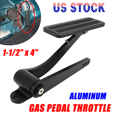 #ad Universal Black Aluminum Gas Pedal Throttle Firewall Mount For Street Rat Rod GM $41.99