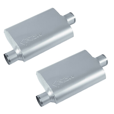 #ad 40 Series Flow Muffler 2 Chamber StreetFlow Mufflers 2.25quot; In Out Offset Center $99.98