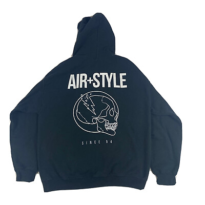 #ad The Grateful Dead Air Style Black Hoodie Men’s Size L Rare $60.00