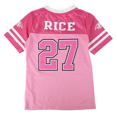 #ad Ray Rice NFL Baltimore Ravens Mid Tier Fashion Pink Jersey Girls Youth 7 16 $11.99