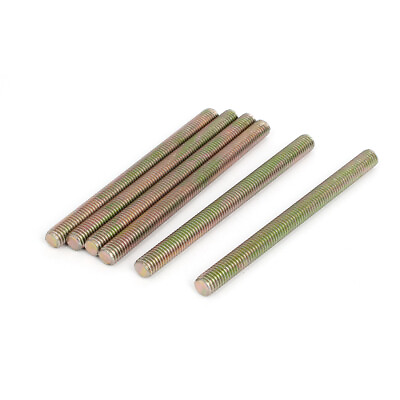 #ad 1.25mm Pitch M8 x 100mm Male Threaded All Thread Rod Bar Stud Bronze Tone 6Pcs AU $18.06