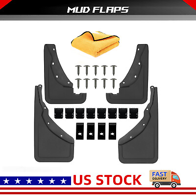 #ad 4x Front amp;amp Rear Mud Flaps Splash Guards Fit for 22 Ford Bronco Black $47.89