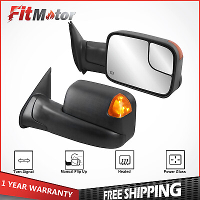#ad #ad Power Heated Tow Mirrors For 05 15 Toyota Tacoma Left amp; Right Side w LED Signal $132.79