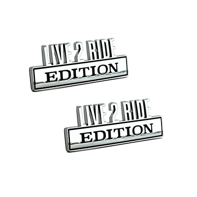 #ad 2pc LIVE 2 RIDE EDITION Truck Car Emblem Logo Compatible Harley F150 RAM CHEVY $12.99