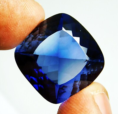 #ad Natural Blue Cornflower Sapphire 27.60 Ct Radiant Cut Certified Loose Gemstone $263.19