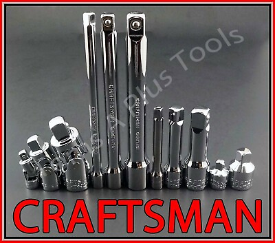 #ad CRAFTSMAN HAND TOOLS 11pc ratchet wrench socket extension universal adapter set $37.85