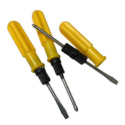 #ad 2 Way Screw Driver Philips Slotted 2 in 1 Screw Driver Due Tip Screw Driver 3PK $2.70