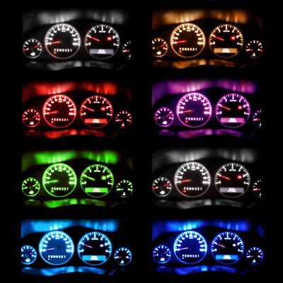 #ad 10Pcs Blue T5 74 37 SMD Car LED Dashboard Instrument Interior Light Accessories $9.98