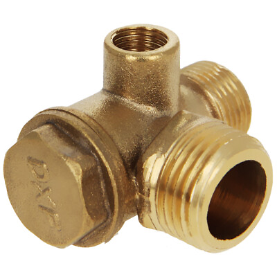 #ad Male Female Thread Air Compressor Check Valve 3 Way Size 20*16*10mm Replacement $15.61