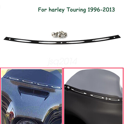 #ad Black Sloted Fairing Windshield Trim For 1996 2013 Harley Electra Street Glide $15.05