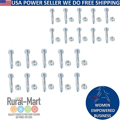 #ad 20pk AM122156 Shear Pins amp; Nuts Fits Ariens Snow Throwers Replacement John Deere $15.00