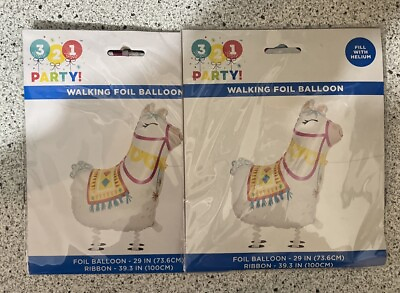 #ad Balloons. Walking Llama Foil Balloon. 29in. 2 Pack $5.00