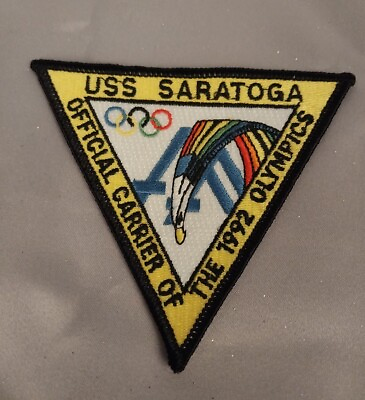 #ad United States Navy USS Saratoga Official Carrier of the 1992 Olympics Patch NEW $15.99
