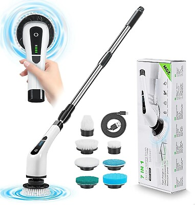 #ad Electric Spin Scrubber Rechargeable Cleaning Brush with 7 Replaceable Brush Head $33.99