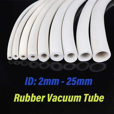 #ad Rubber Vacuum Tube High Quality White Laboratory Hose Pipe Inner Dia 2mm 25mm $90.45
