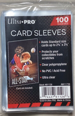 #ad Ultra Pro Trading Card Sleeves 1 Unopened pack of 100 With Tracking $3.35