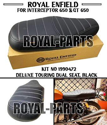 #ad Royal Enfield quot;DELUXE TOURING DUAL SEAT BLACKquot; FOR Interceptor 650 amp; GT 650 $118.80